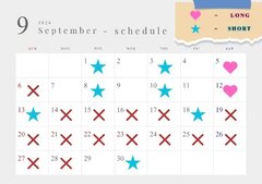 🍁9月の出勤予定一覧🍂